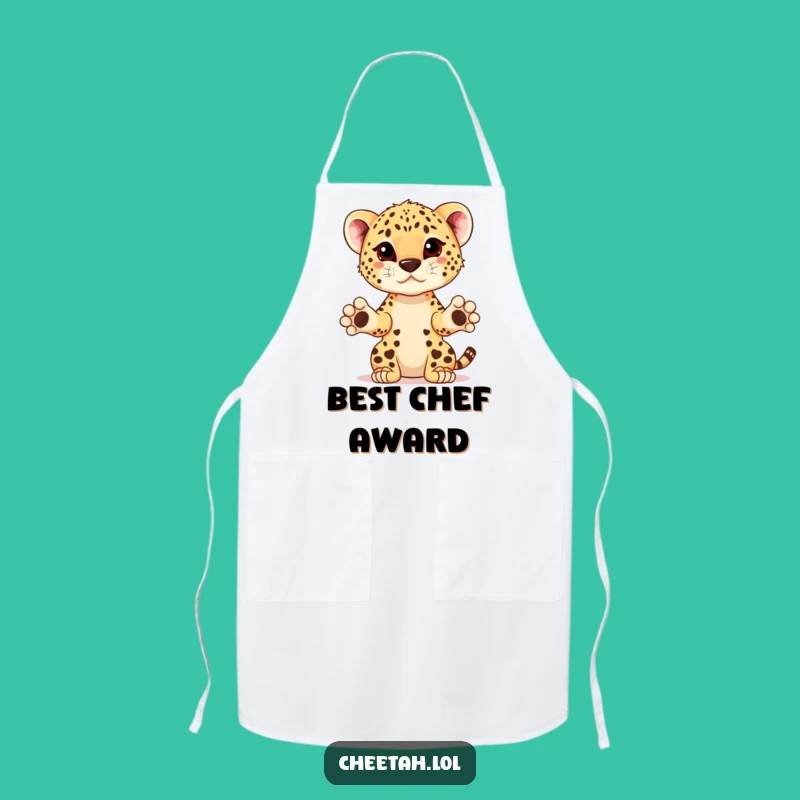 Funny Cheetah Cub Prize Presenter Apron: Cook Up a Win Gift