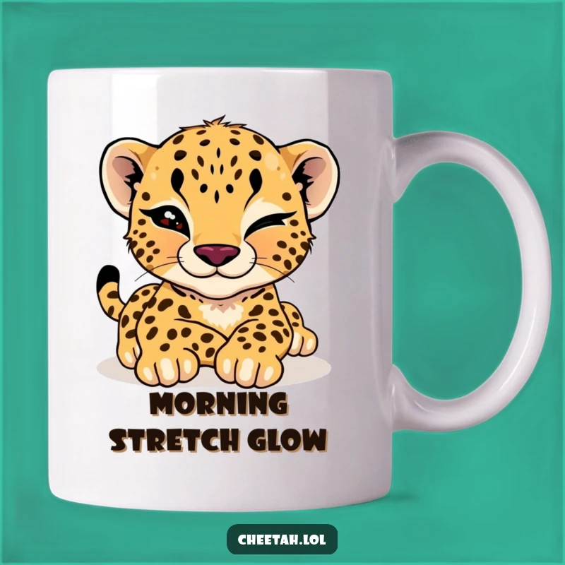 Funny Cheetah Cub Wink Mug: Cool Cat Vibes and Playful Charm Gift