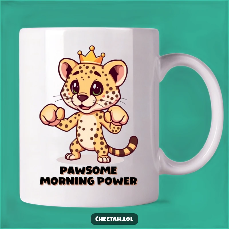 Funny Cheetah Boxing King Mug: A Regal & Hilarious Gift for Animal Lovers