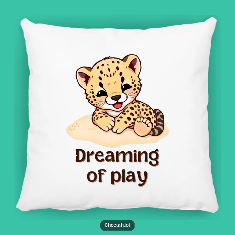 Funny Cheetah Cub Pillow: Lounge with a Rolling Character, Cozy Animal Gift