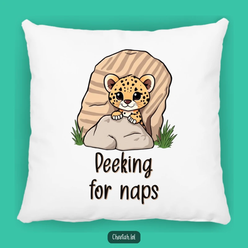 Funny Cheetah Cub Pillow - Soft and Humorous Cuddle Buddy Gift