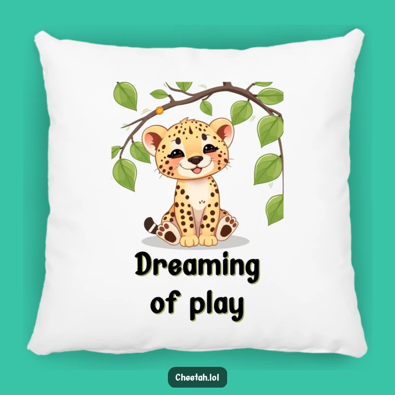 Funny Cheetah Cub Vine Pillow: Cozy Comfort with a Wild Touch