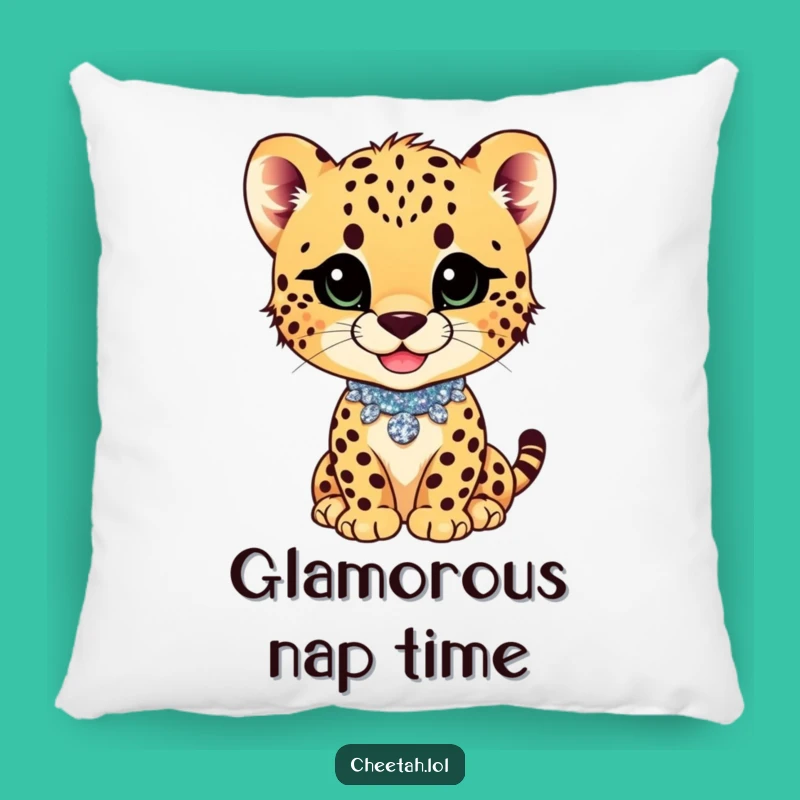 Soft Funny Cheetah Cub Smirk Collar Pillow: Cozy Confidence Gift