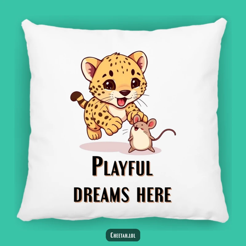 Funny Cheetah Cub Pillow: Cozy Up with this Playful Animal Design