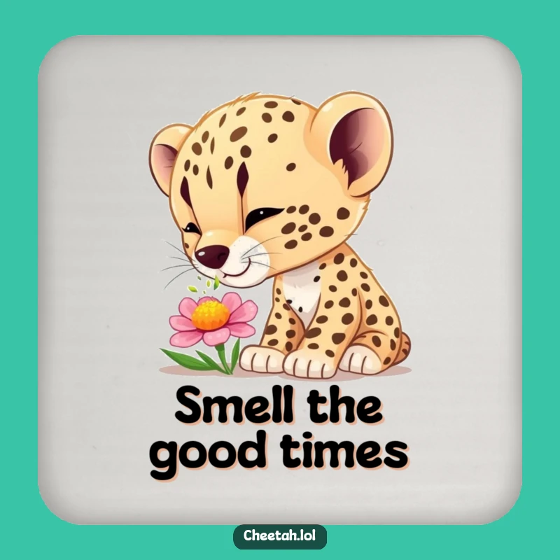 Funny Cheetah Cub Wonder Coaster - Protect Surfaces with Gentle Charm