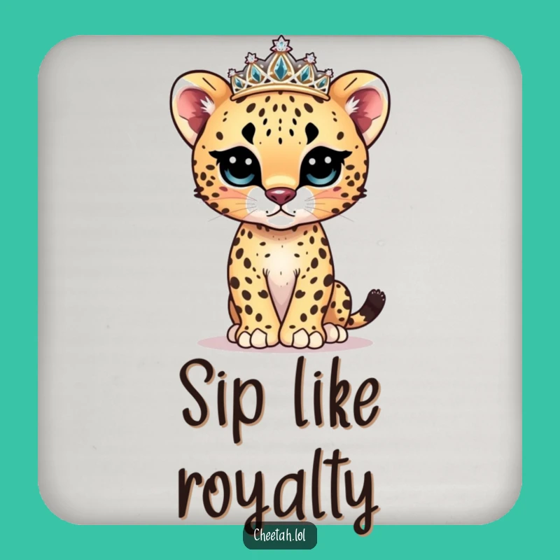 Funny Cheetah Cub Model Coaster - Protect Surfaces with Fierce Cuteness
