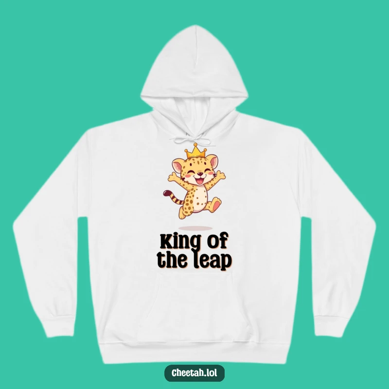 Funny Cheetah Cub Crown Hoodie - Cozy Royal Cub Apparel