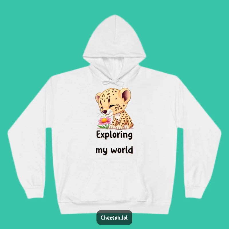 Funny Cheetah Cub Wonder Hoodie - Cozy Comfort for the Curious Explorer