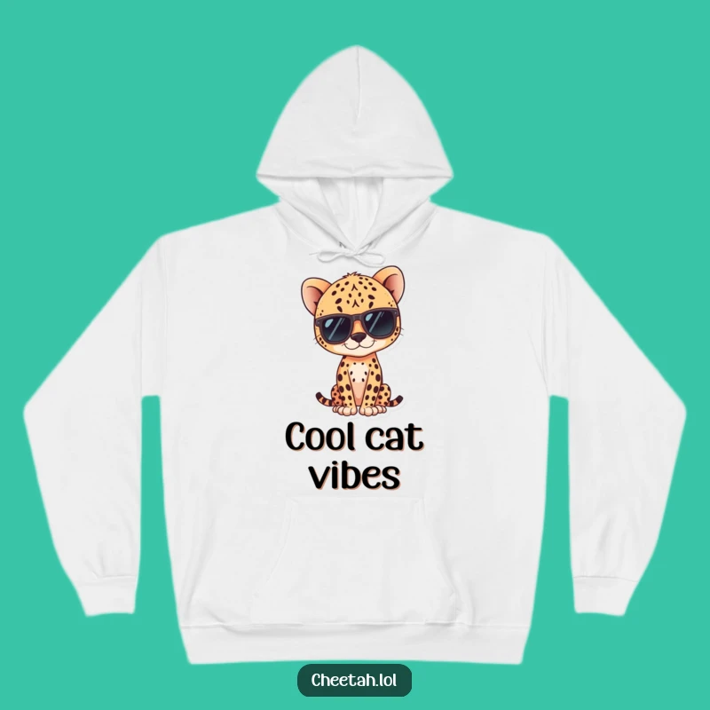 Funny Kawaii Cheetah Hoodie: Stay Cozy with this Cool Cat Design