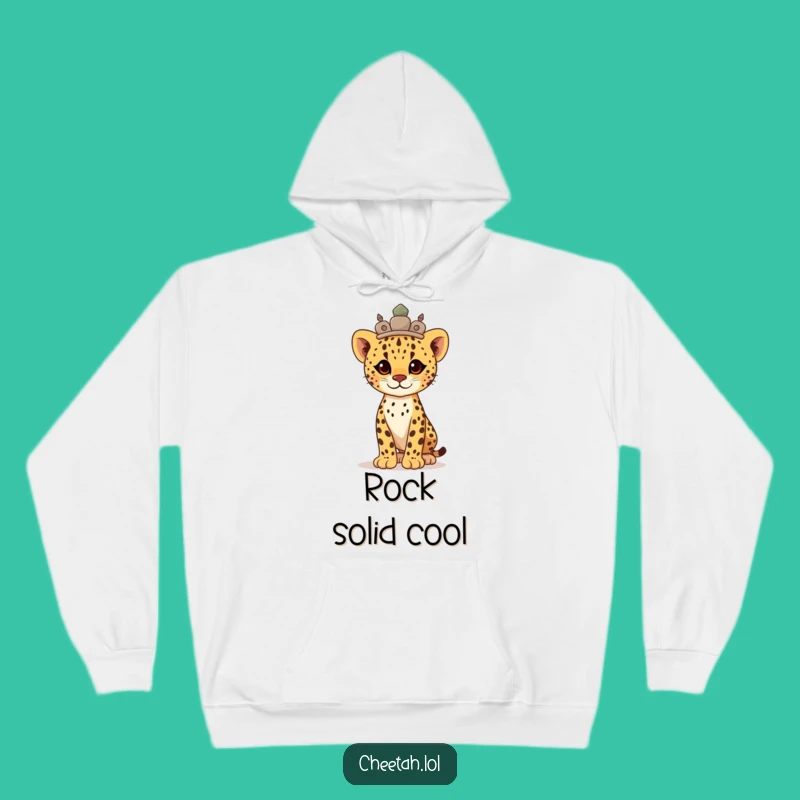 Funny Proud Cheetah Cub Crown Hoodie: Cozy & Majestic Gift for Leaders