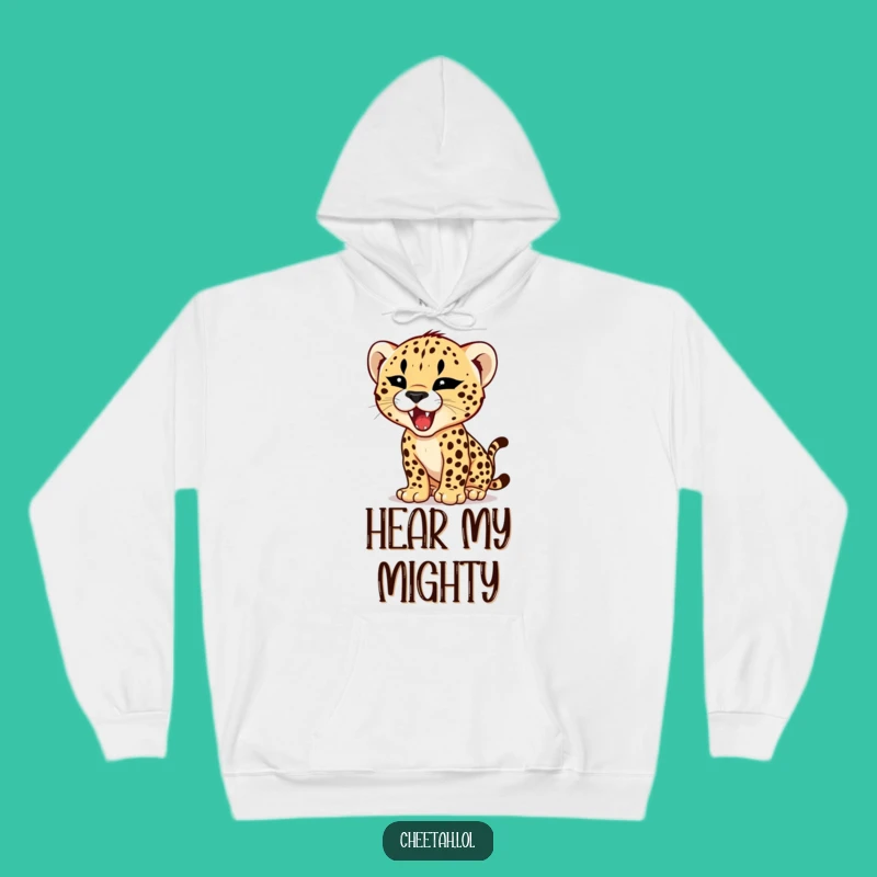 Funny Cheetah Cub Roar Hoodie - Tiny Fierce Predator Cozy Humor Gift