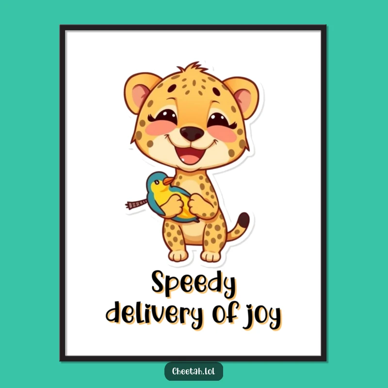 Funny Free Printable Cheetah Wall Art: Roaring Laugh Downloadable Decor