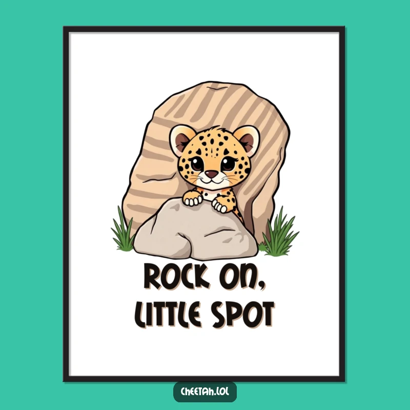 Funny Free Printable Wall Art: Cheetah Cub Peeking Downloadable Decor!