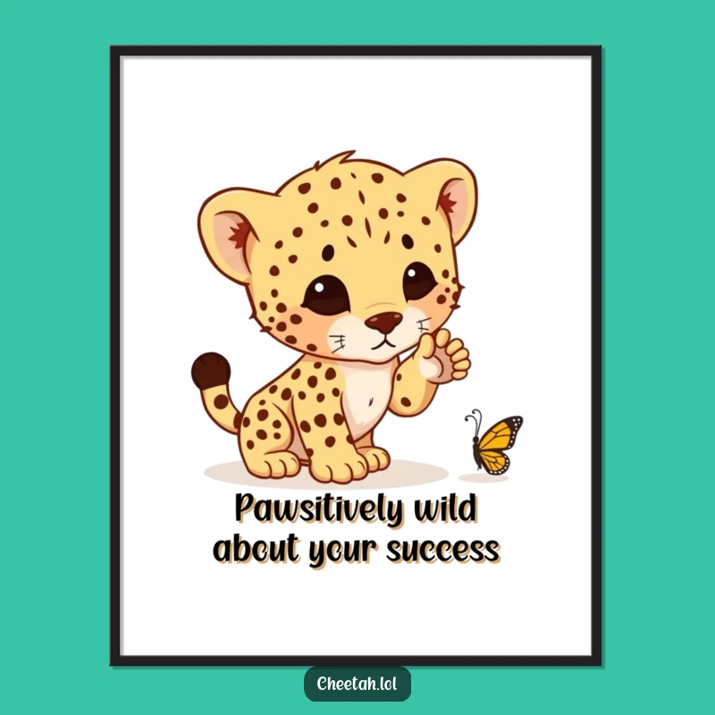 Free Printable Cheetah Cub Wall Art: Pounce into Whimsy with this Funny Downloadable Gift