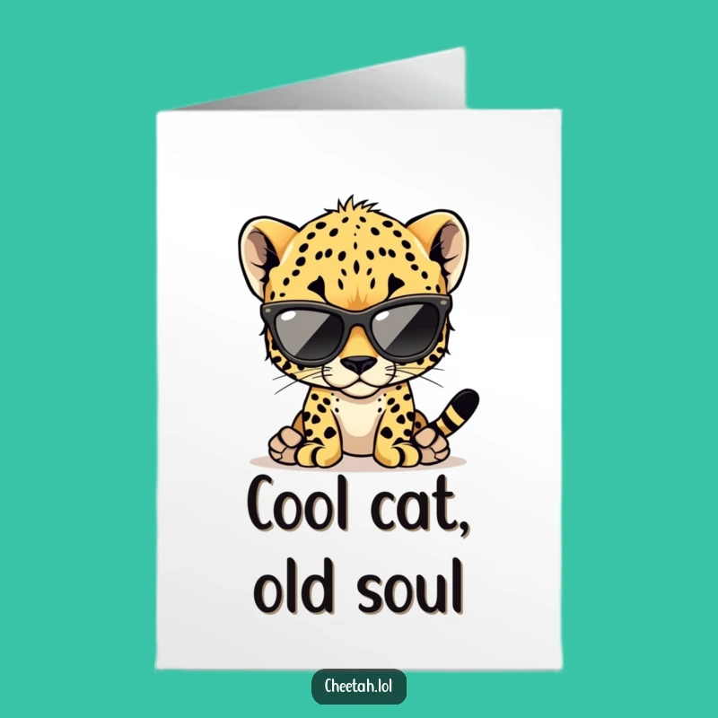 Cool Cheetah Cub Birthday Card - Free Printable Swag Greeting!