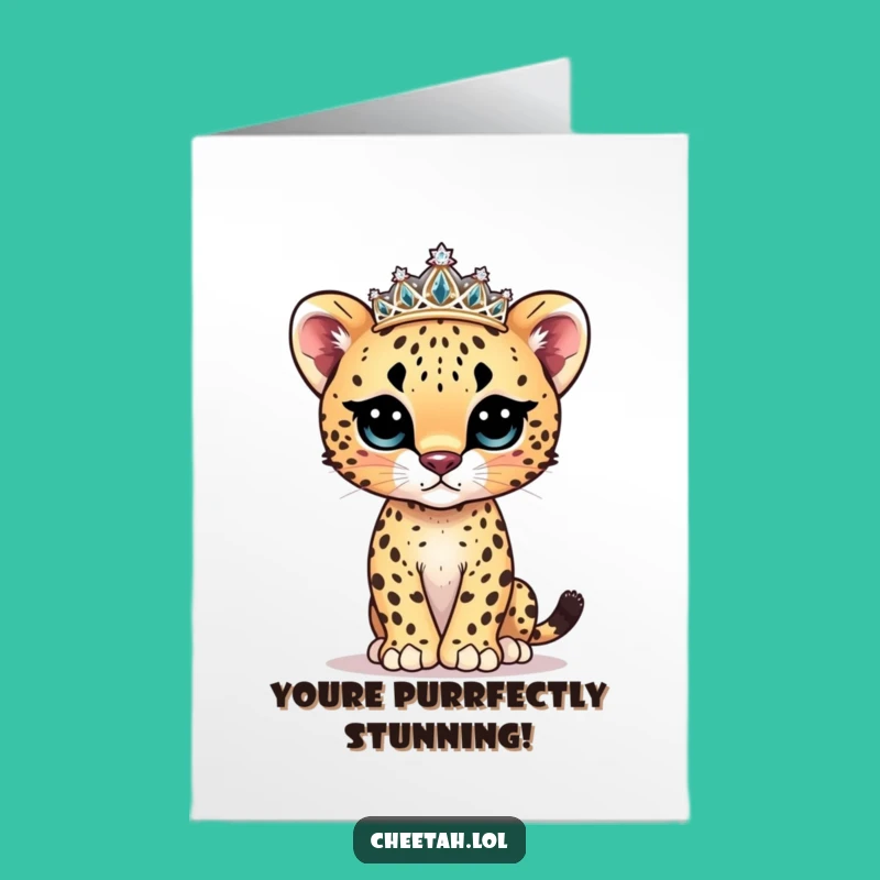 Funny Free Printable Congrats Card: Cheetah Diva - Chic Downloadable Celebration