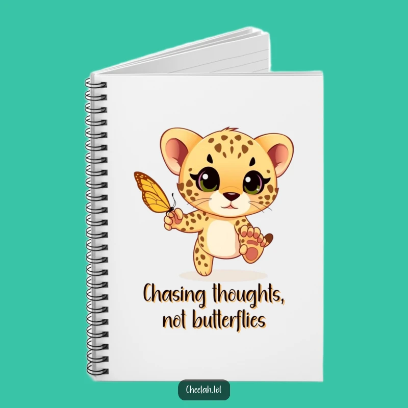 Funny Cheetah Cub Chase Notebook: Jot Down Ideas with Playful Flair