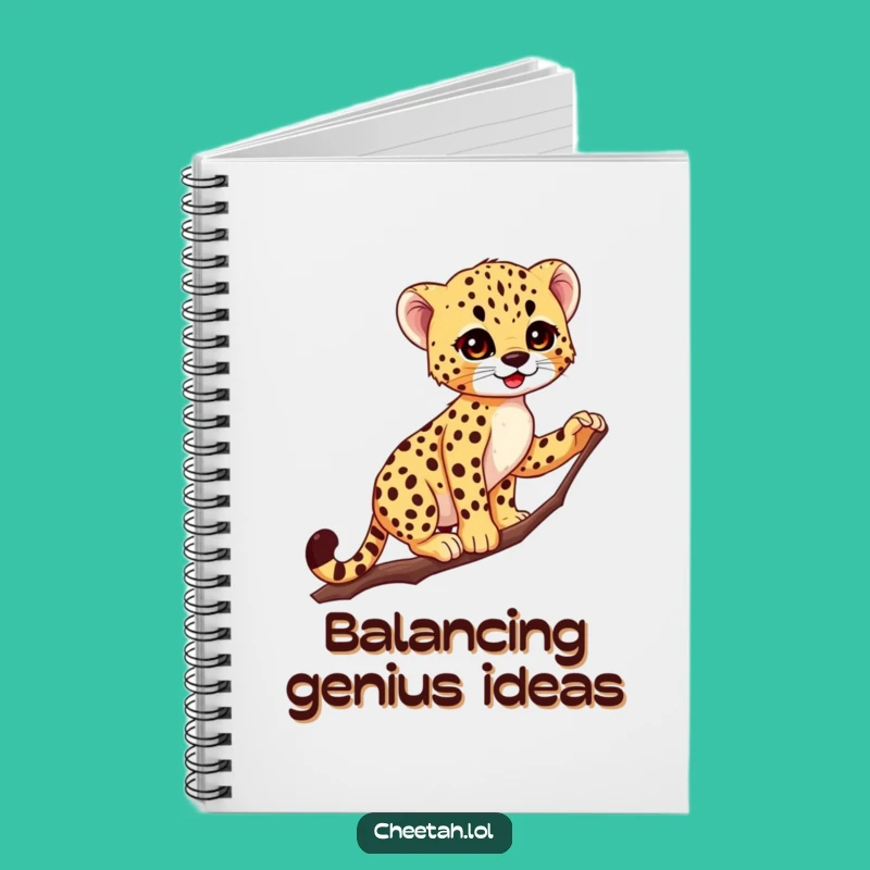 Funny Cheetah Cub Notebook: Graceful Journaling, Hilarious Woodland Surprise