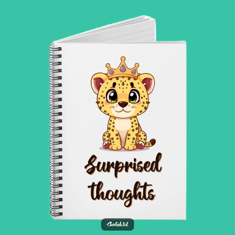 Funny Cheetah Cub Notebook: Jot Down Curious Ideas with Royal Flair