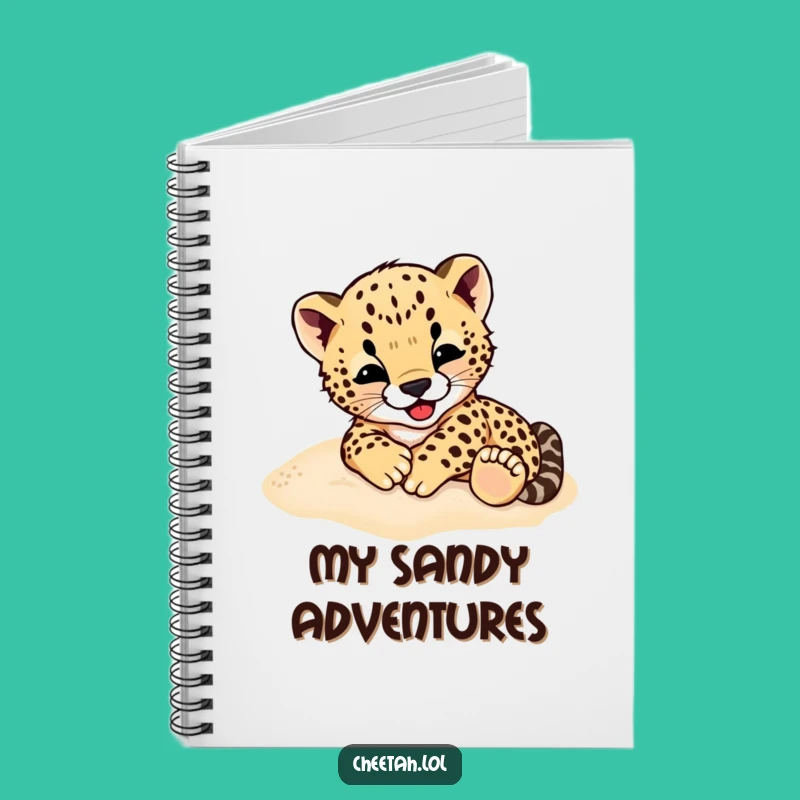 Funny Cheetah Cub Notebook: Jot Down Ideas with Rolling Fun, Playful Stationery Gift