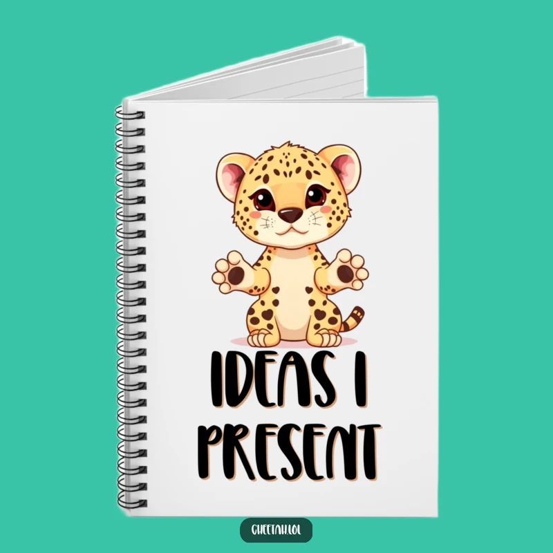 Funny Cheetah Cub Prize Presenter Notebook: Record Your Victories Gift