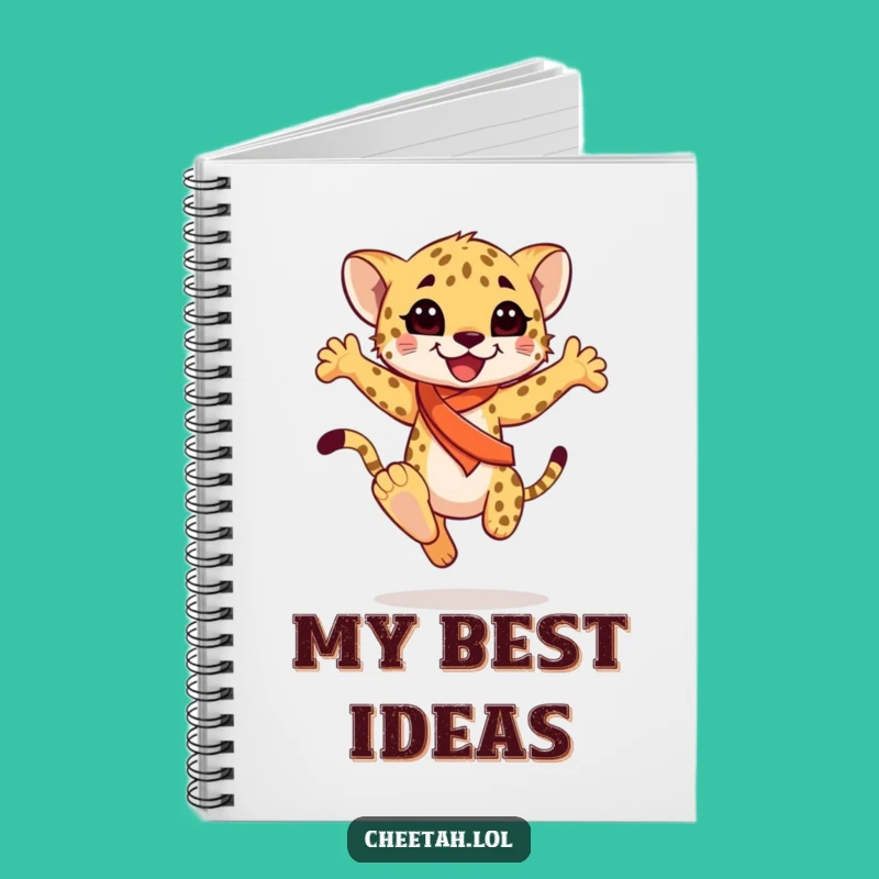 Funny Cheetah Cub Sash Notebook: Graceful Journal Design, Perfect Funny Gift
