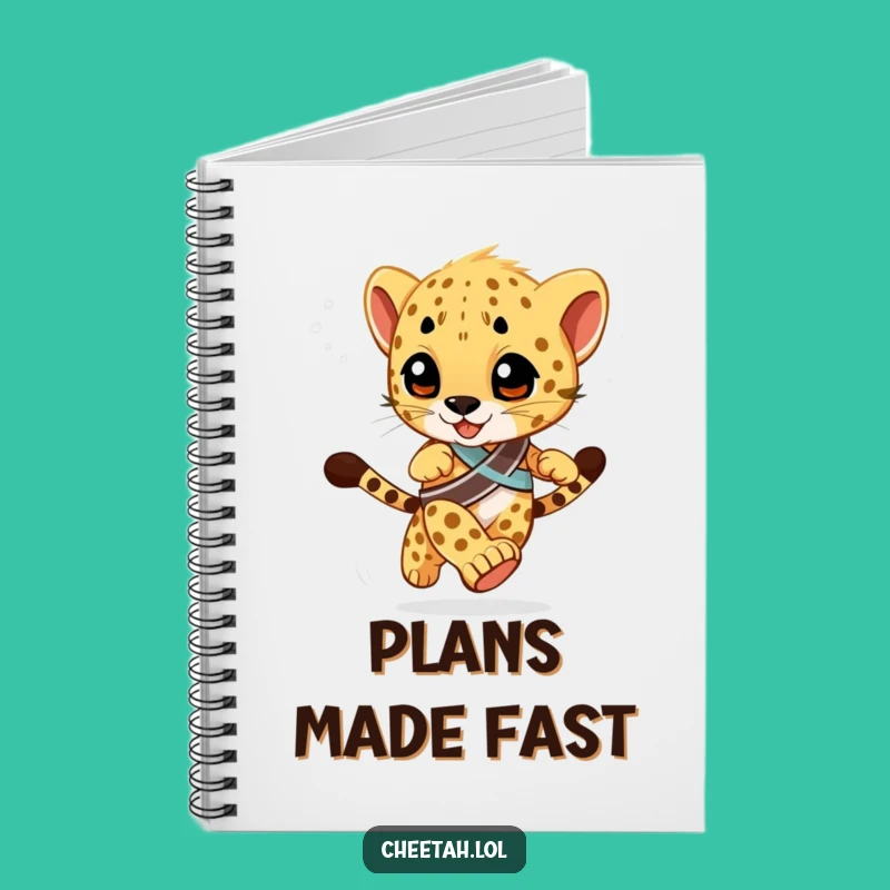 Funny Racing Cheetah Cub Notebook: Winner's Sash Journal, Speedy Gift