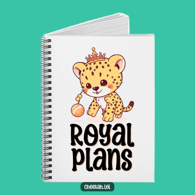 Funny Cheetah Cub Notebook: Jot Down Ideas with Royal Playfulness