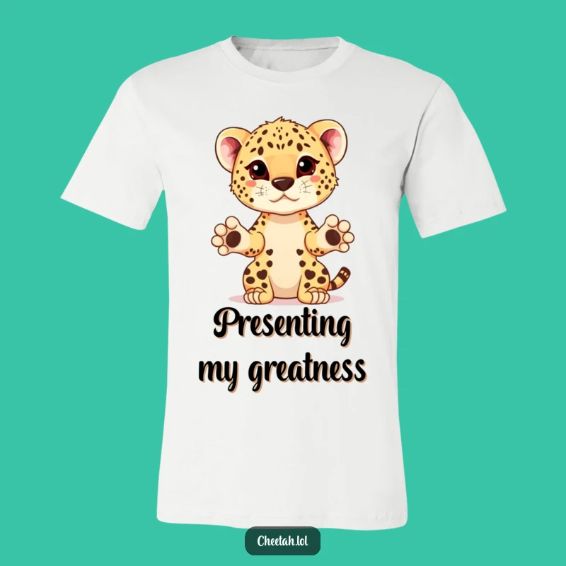 Funny Cheetah Cub Prize Presenter T-Shirt: Celebrate in Style Gift