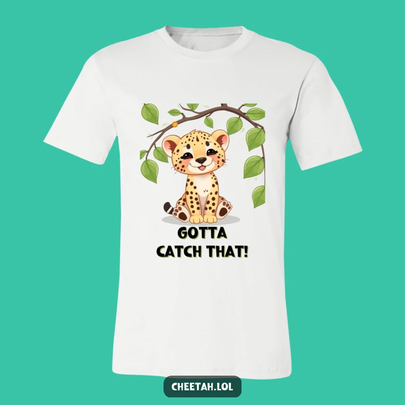 Funny Cheetah Cub Vine T-Shirt: Wildly Playful Style for All
