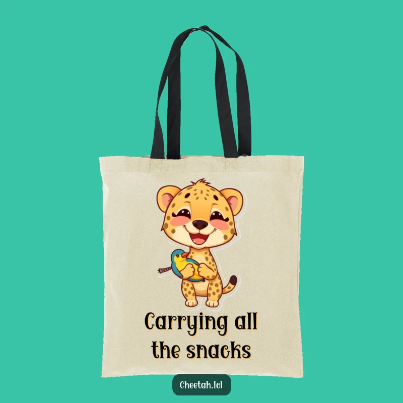 Funny Cheetah Tote Bag: Strong & Hilarious, Perfect for Shopping & Gifts