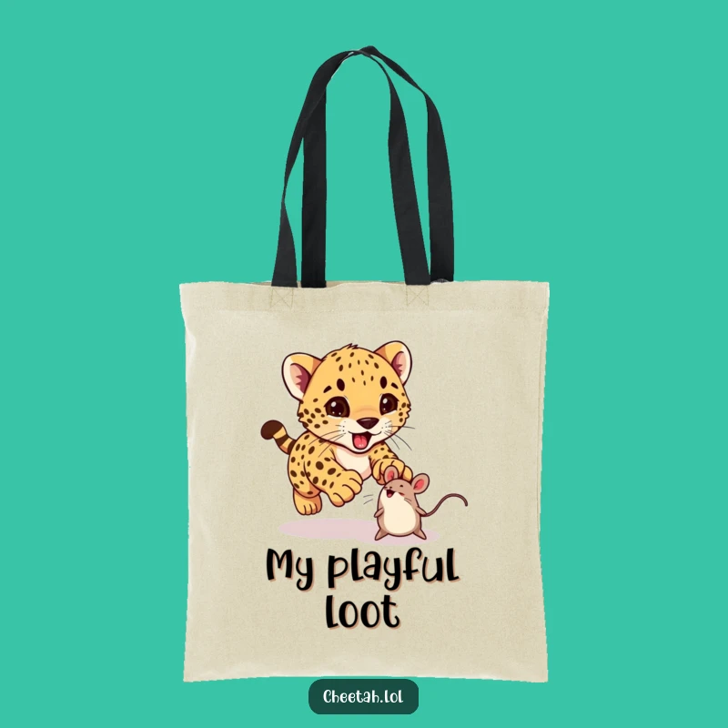 Funny Cheetah Cub Tote Bag: Carry Your Fun with Playful Style