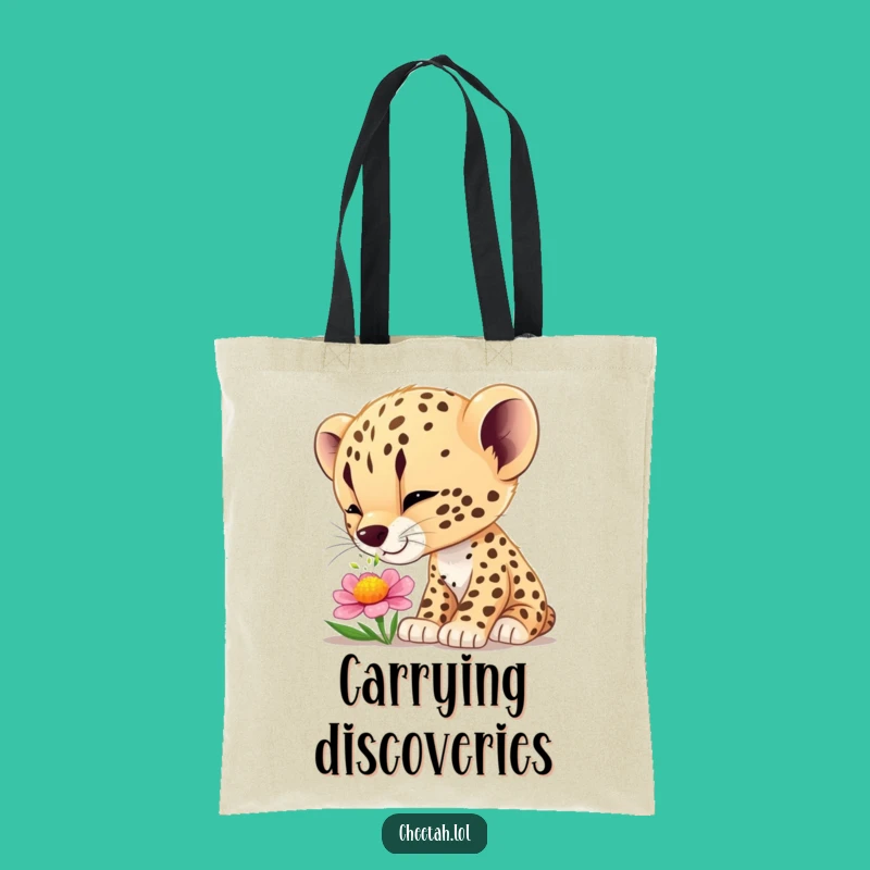 Funny Cheetah Cub Wonder Tote Bag - Carry Your Curiosity with Charm