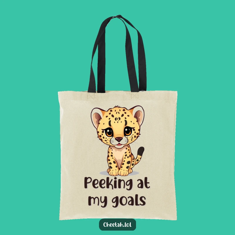 Funny Cheetah Cub Speeding Blur Tote: Carry Your Essentials with Speed